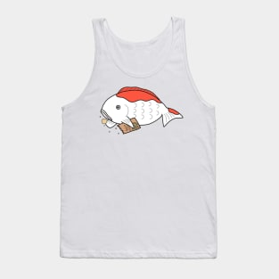 Chubby Fat Japanese Nishiki Koi Carp Fish Anime Cute Tank Top